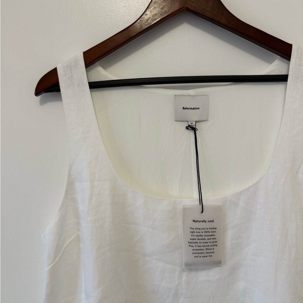 Reformation Hamley Linen Midi Dress NWT | 100% Linen Sustainable Summer - Picture 4 of 7